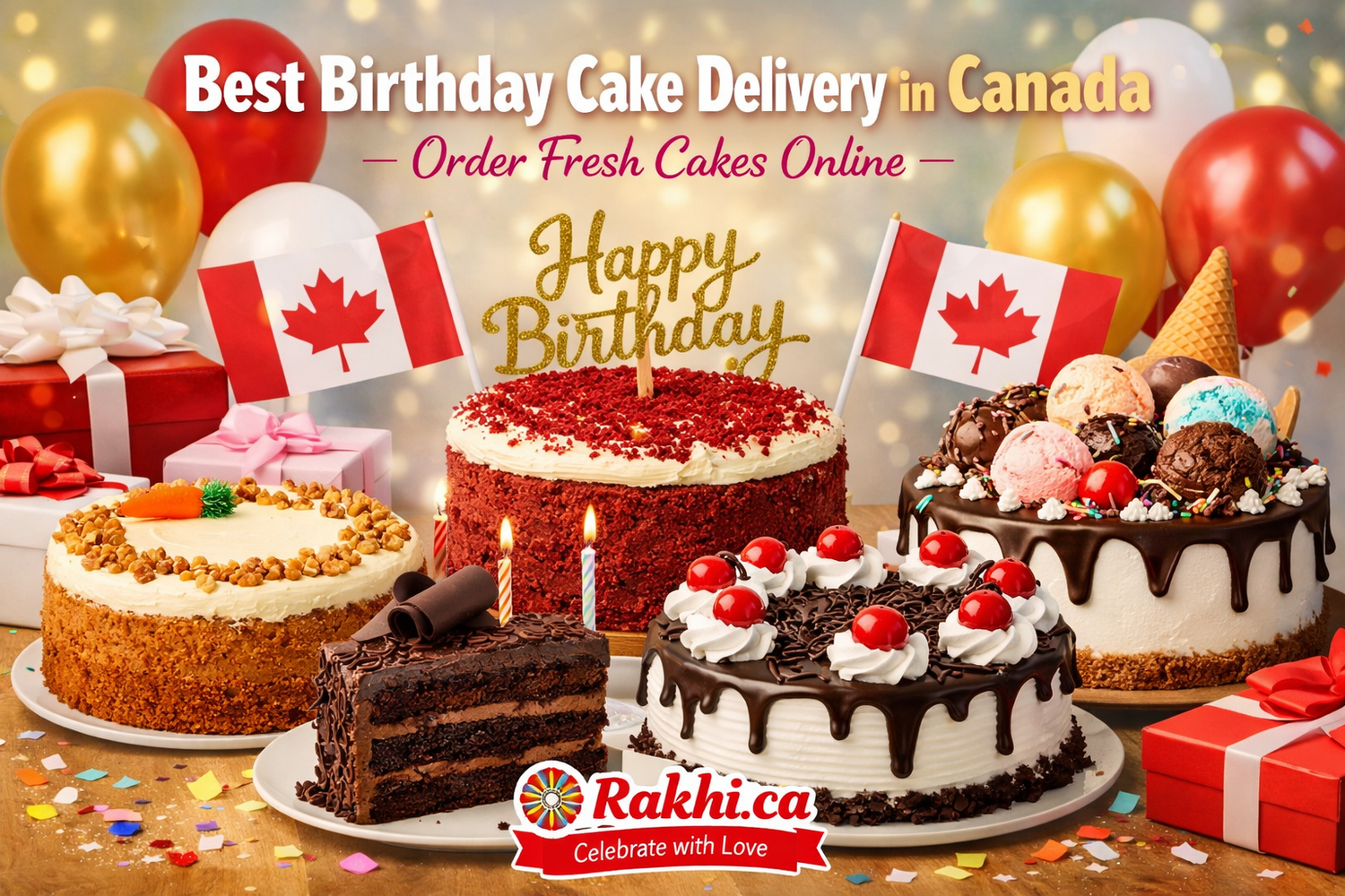 Best Birthday Cake Delivery in Canada – Order Fresh Cakes Online | Rakhi.ca