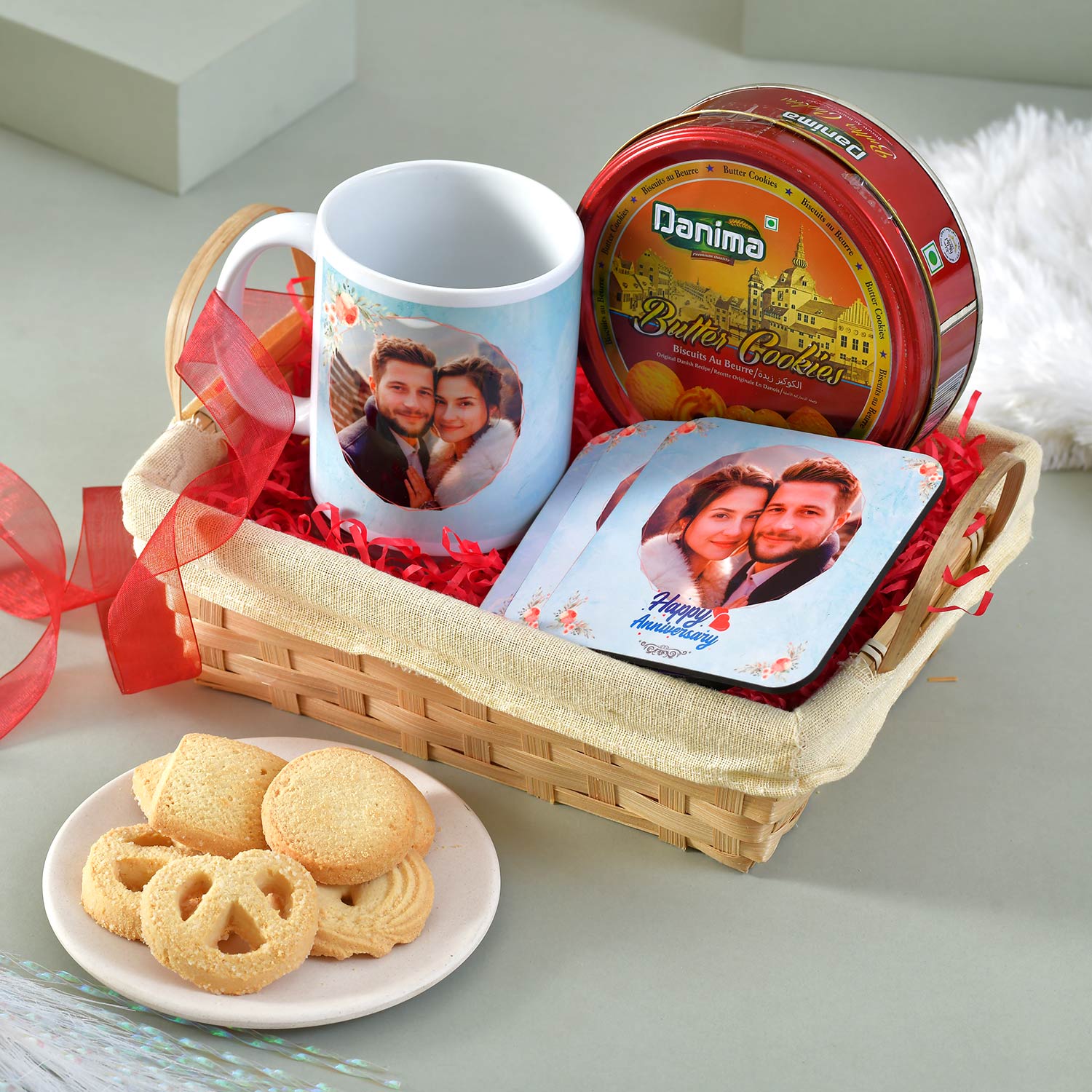 Anniversary Special Personalised Gifts with Cookies