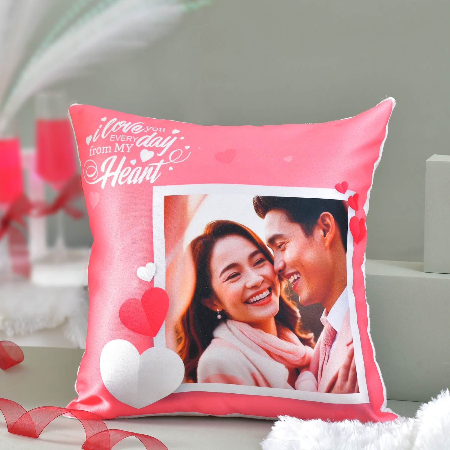 Personalised Love Cushion & Mug Combo
