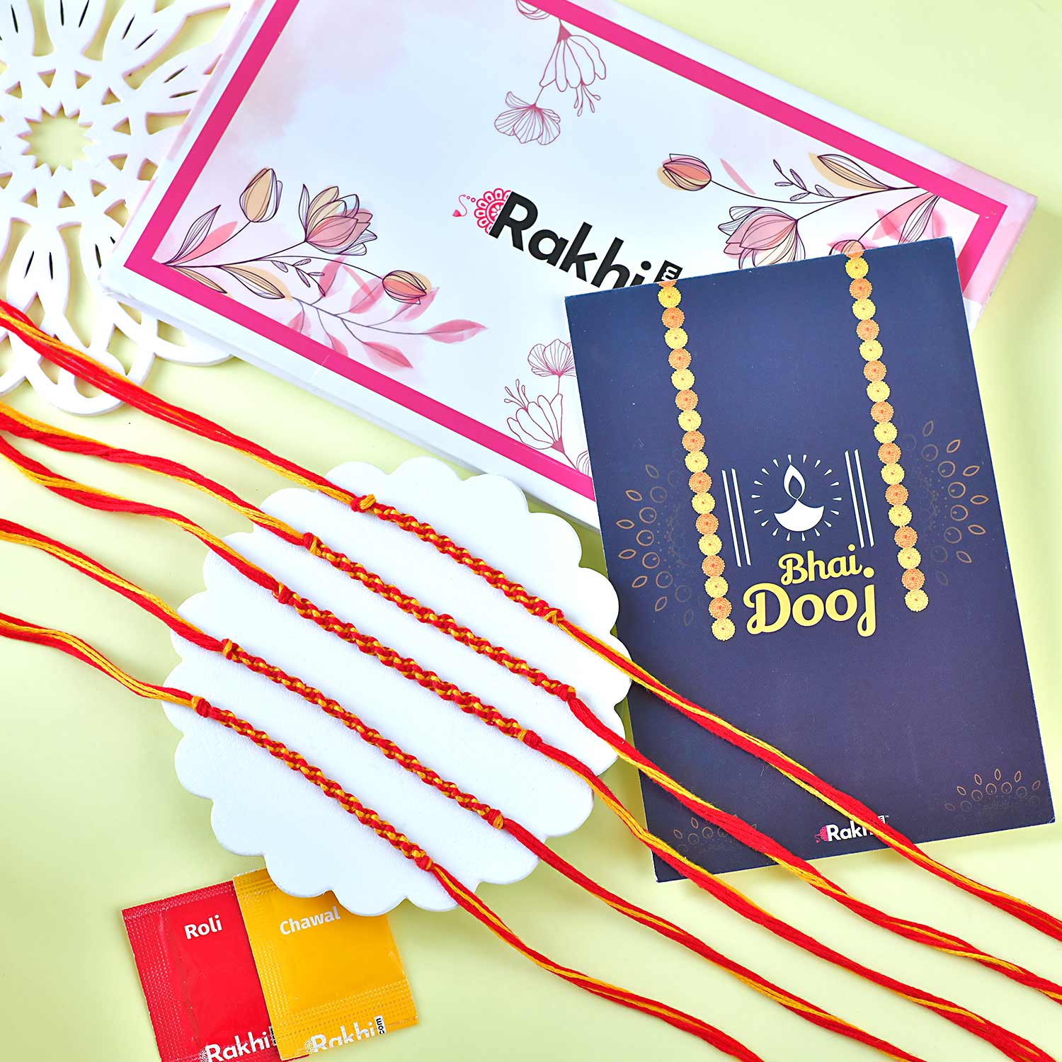 Five Bhaidooj Kalava Set