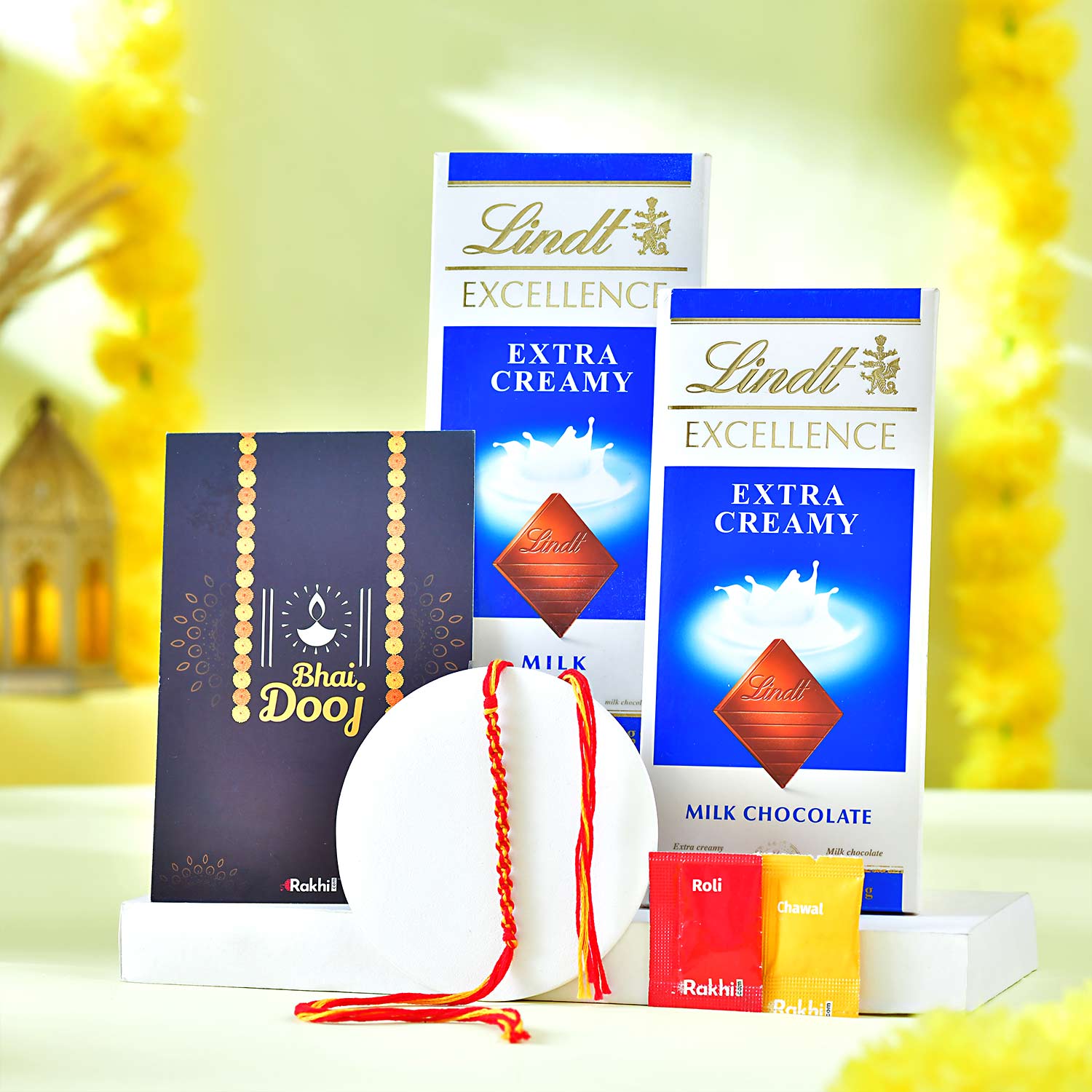 Bhaidooj Kalava With 2 Lindt Chocolate Bars