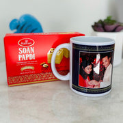Bhaidooj Personalized Mug With Soan papdi