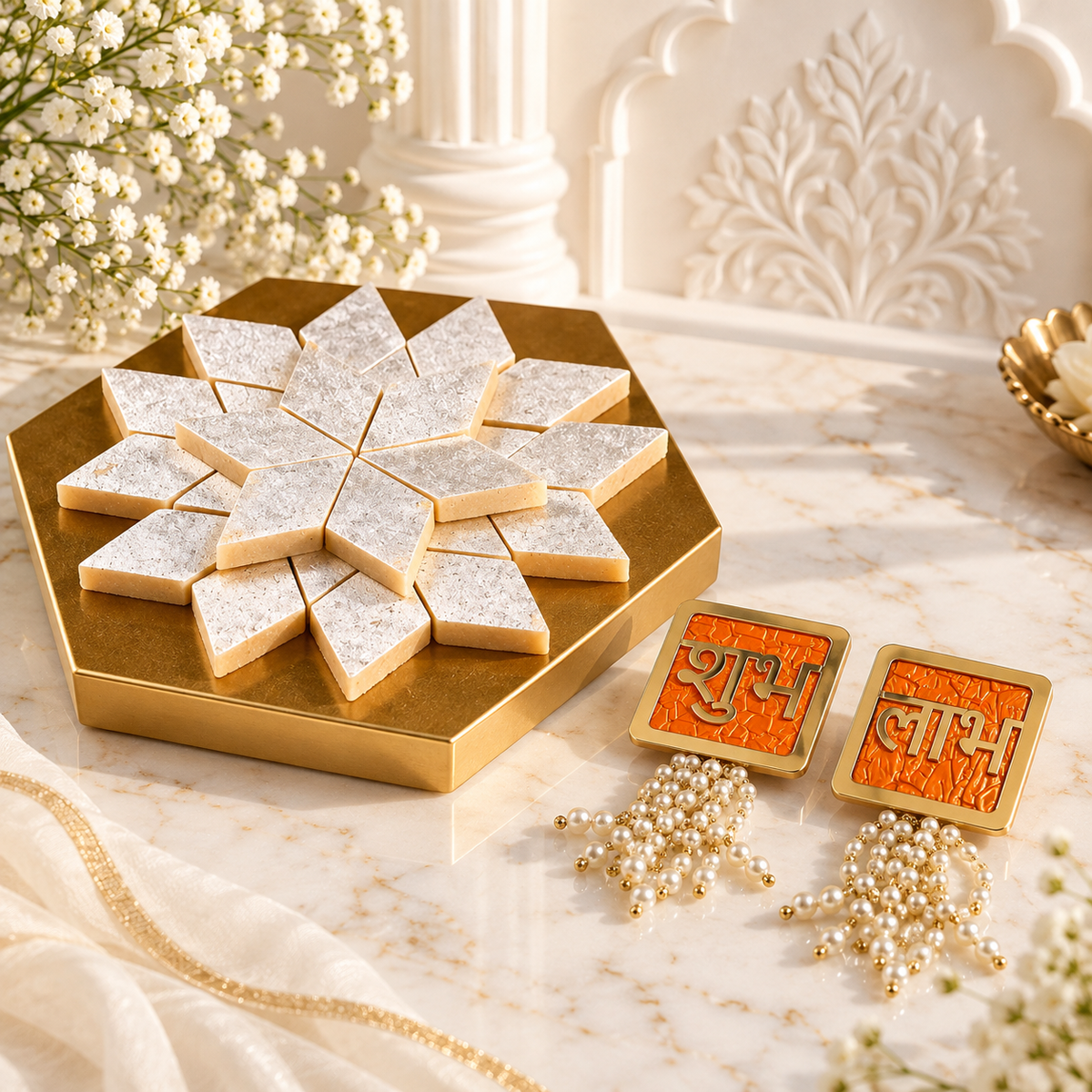 Diwali Celebration With Shubh-Labh And Kaju Katli