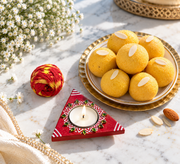 Bhaidooj Celebration With Besan Laddu And Tealight