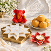 Diwali Hamper With Ganesha Blessings And Sweets