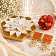 Besan Laddu And Tealight Hamper For Bhaidooj