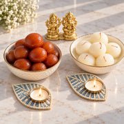 Traditional Laxmi Ganesha Diwali Hamper With Tealights