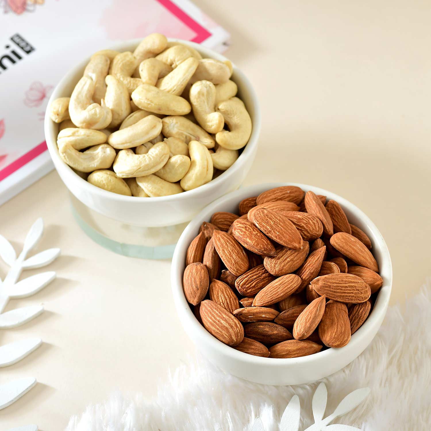 Designer Purple Rakhi With Dry Fruits