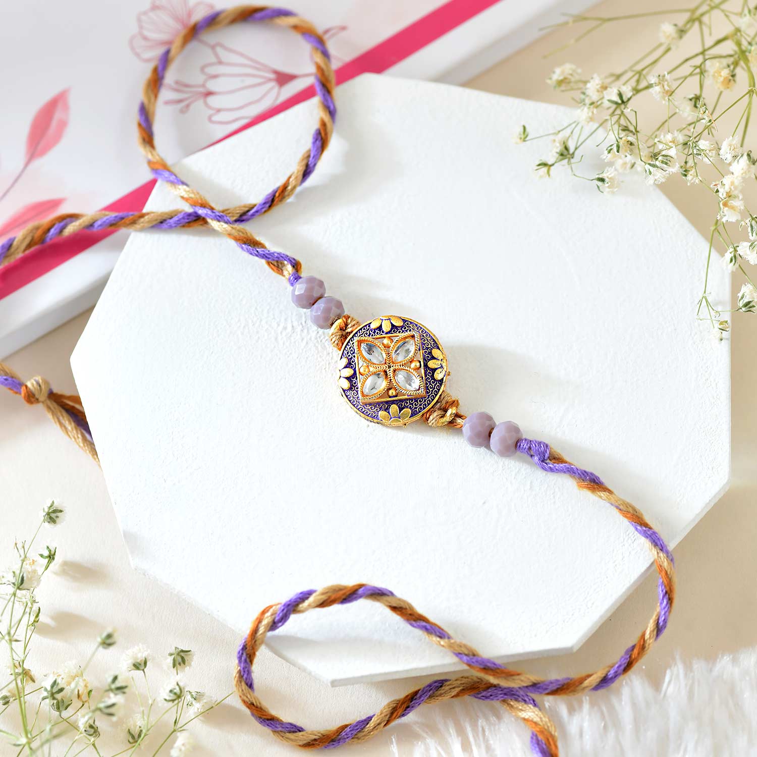 Designer Purple Rakhi