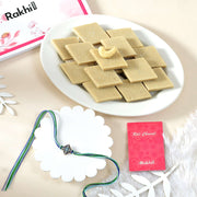 Beautiful Rangoli Rakhi With Kaju Katli