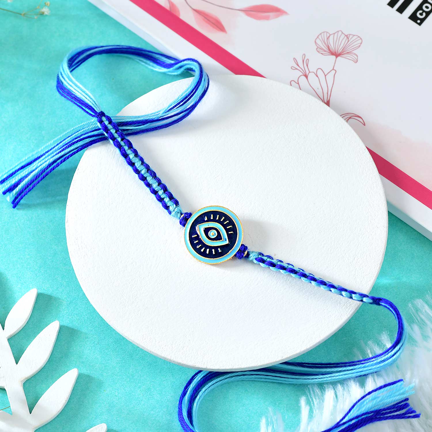 Evil-Eye Protection Rakhi With Sweets