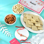Divine Ik Onkar Rakhi With Kaju Katli and Dry Fruits