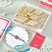 Religious Khanda Sahib Rakhi With Kaju Katli