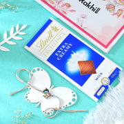 Cute Kid's Krishna Rakhi With Lindt Chocolate