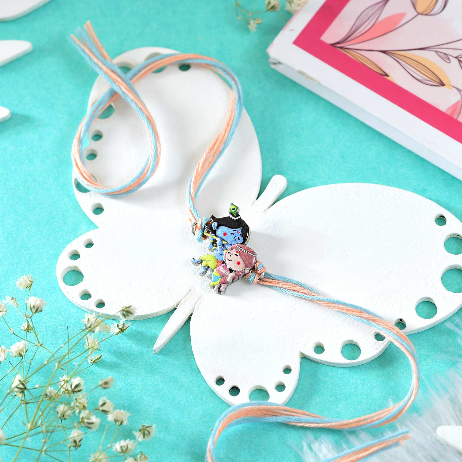 Cute Kid's Krishna Rakhi With Lindt Chocolate