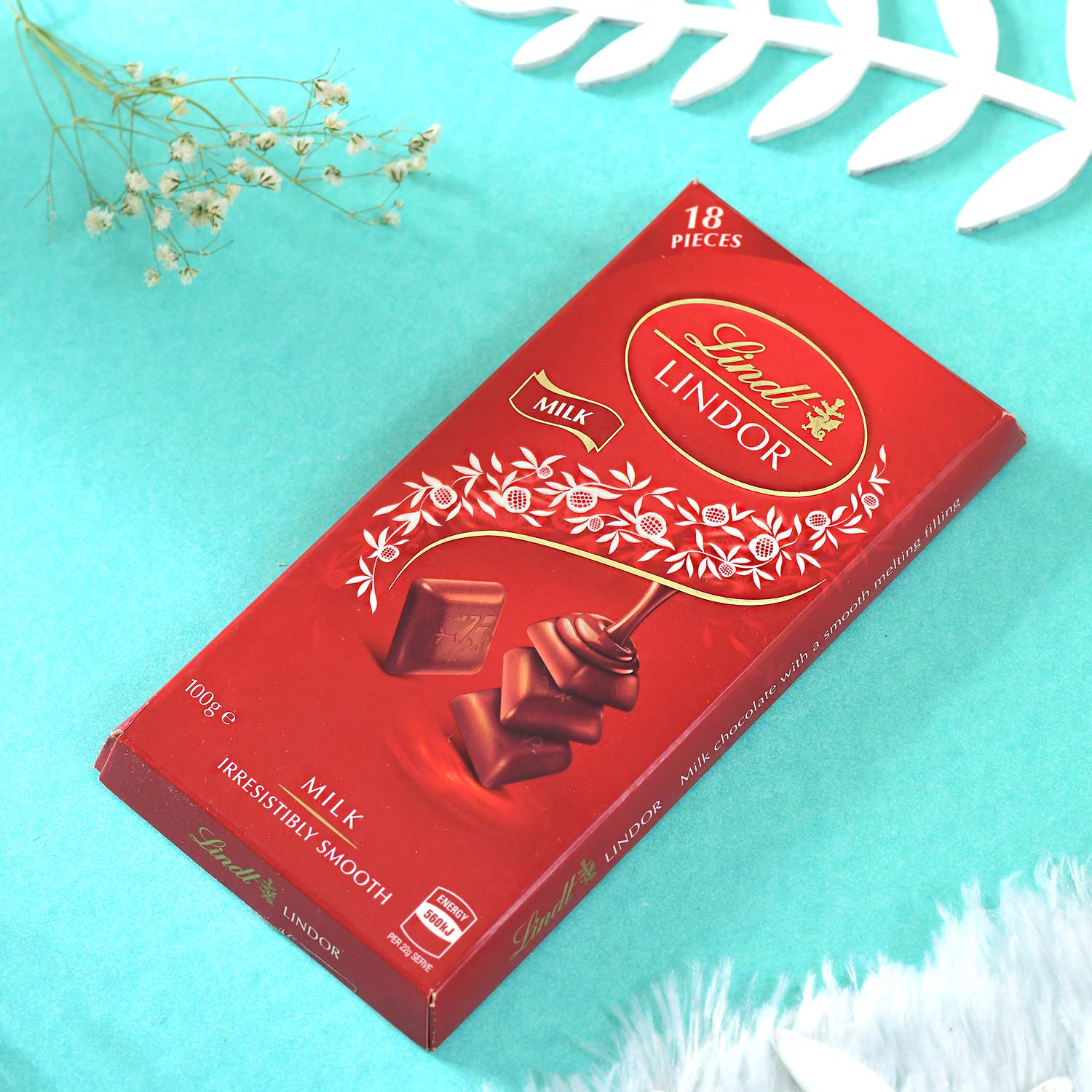 Vibrant Mayura Rakhi With Lindt Lindor Chocolate