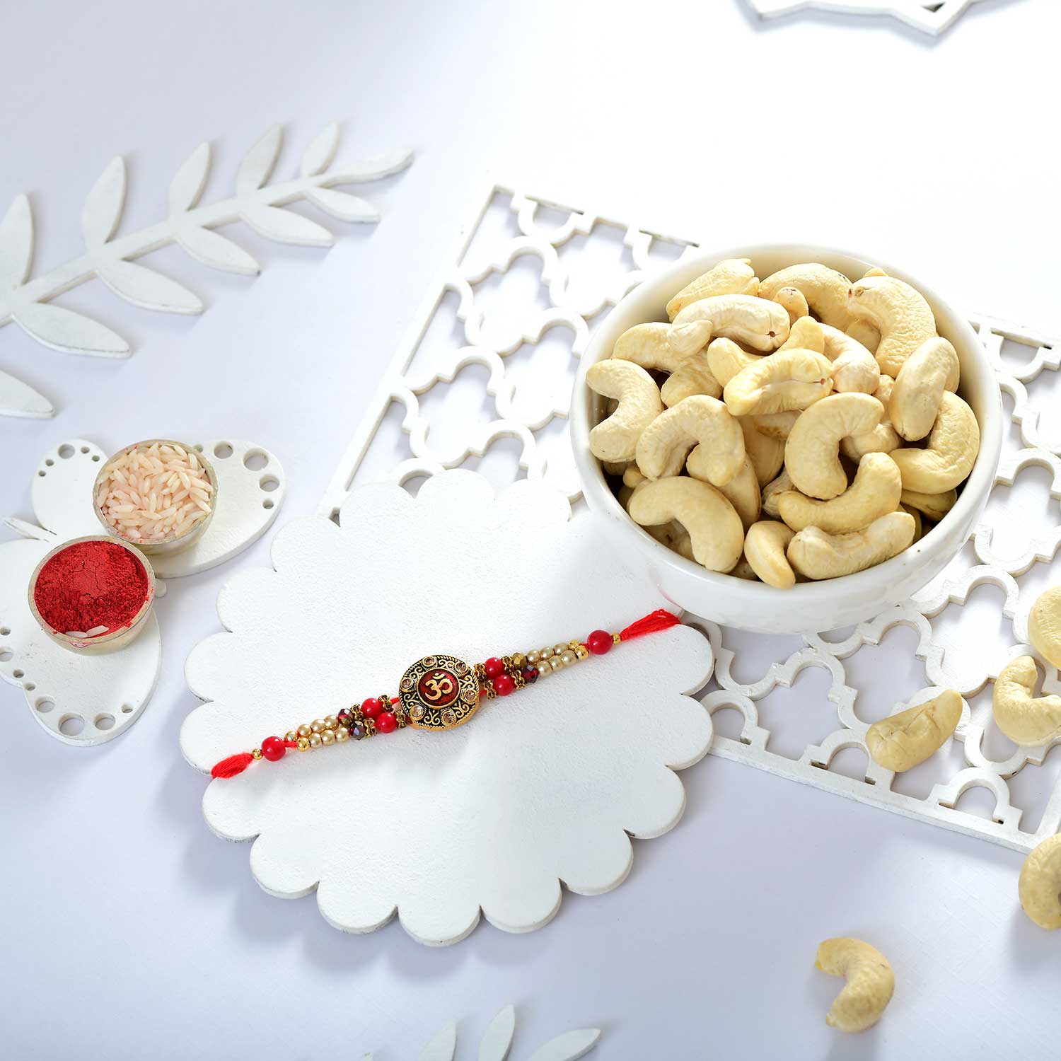 OM Blessings Rakhi With Cashews