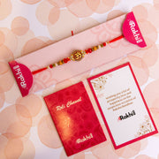 Classic White Beads Flower Rakhi