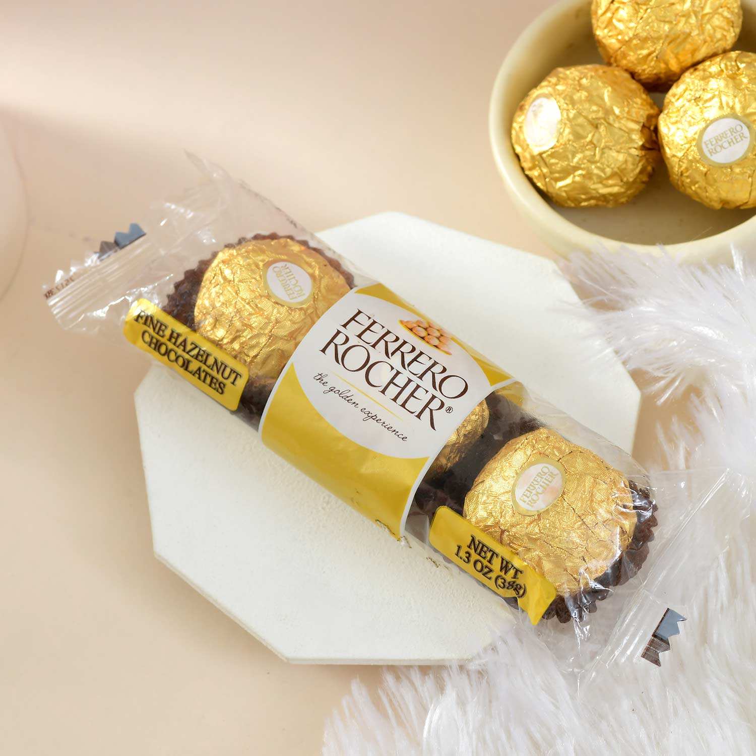 2 Golden Mantra Rakhi Set With Ferrero Rocher