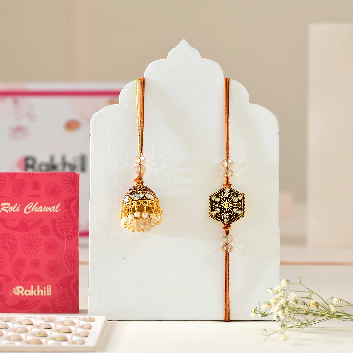 Traditional Bhaiya Bhabhi Rakhi Set