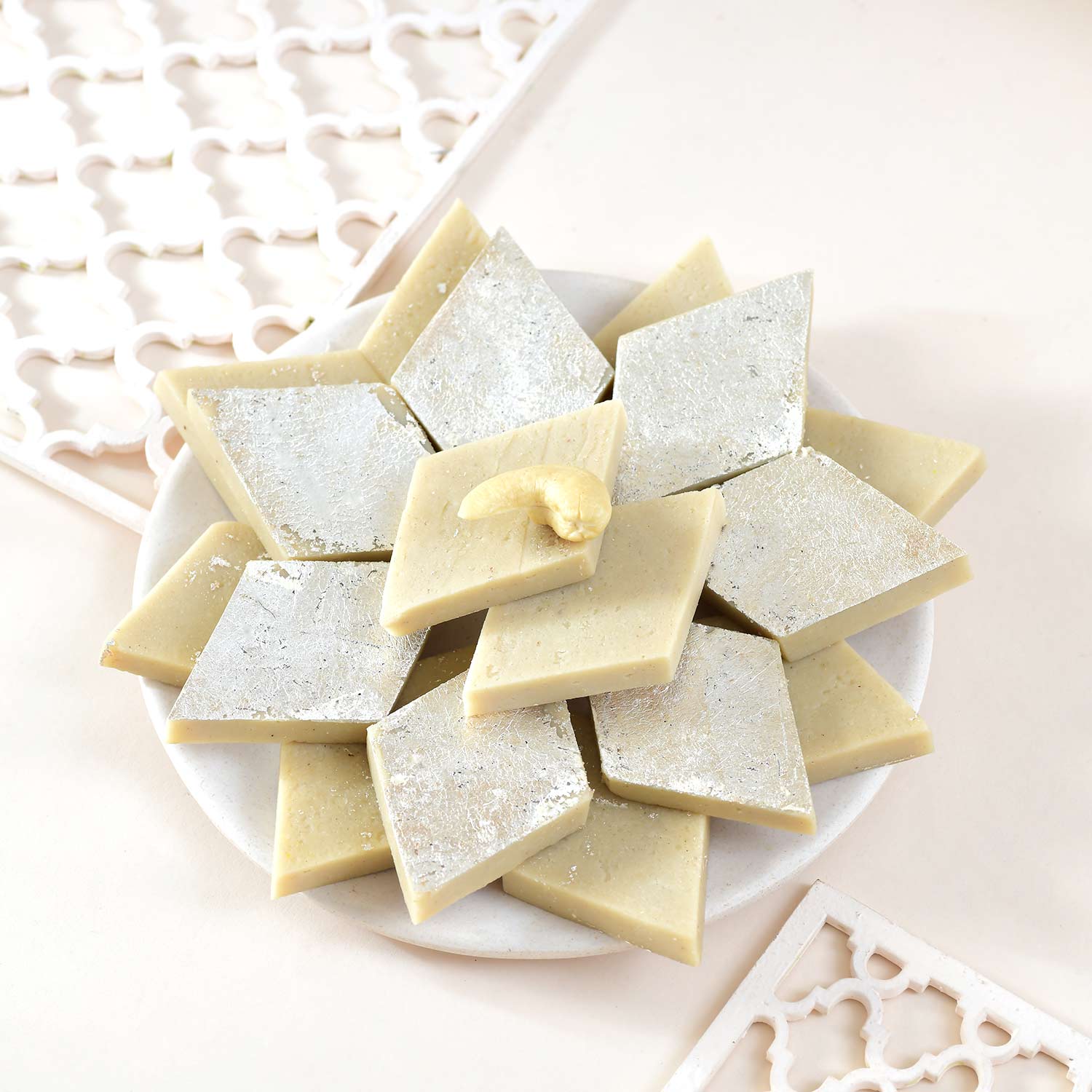 2 Colorful Vibrant Rakhi With Kaju Katli