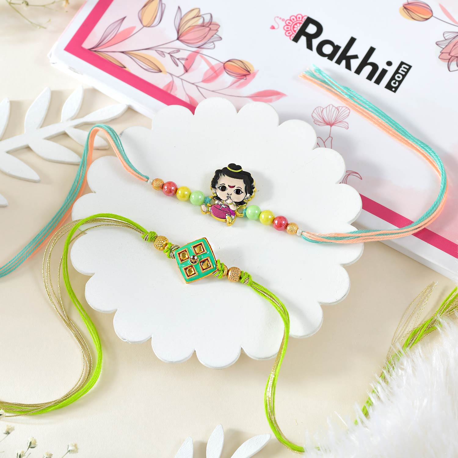 Beautiful Set Of Bhai Bhatija Rakhi