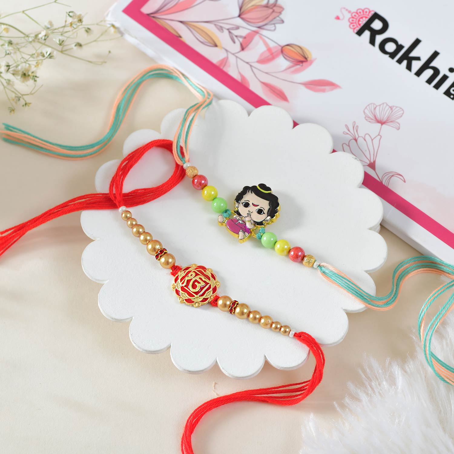 Ik Onkar & Kid Rakhi With Kaju Katli and Dry Fruits