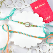 Turquoise Rakhi Set