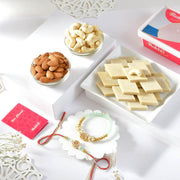 Golden Green Bhaiya Bhabhi Rakhi Hamper