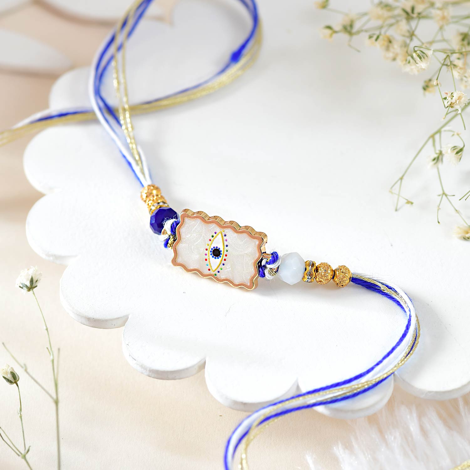 3 Evil Eye Protection Rakhi Set