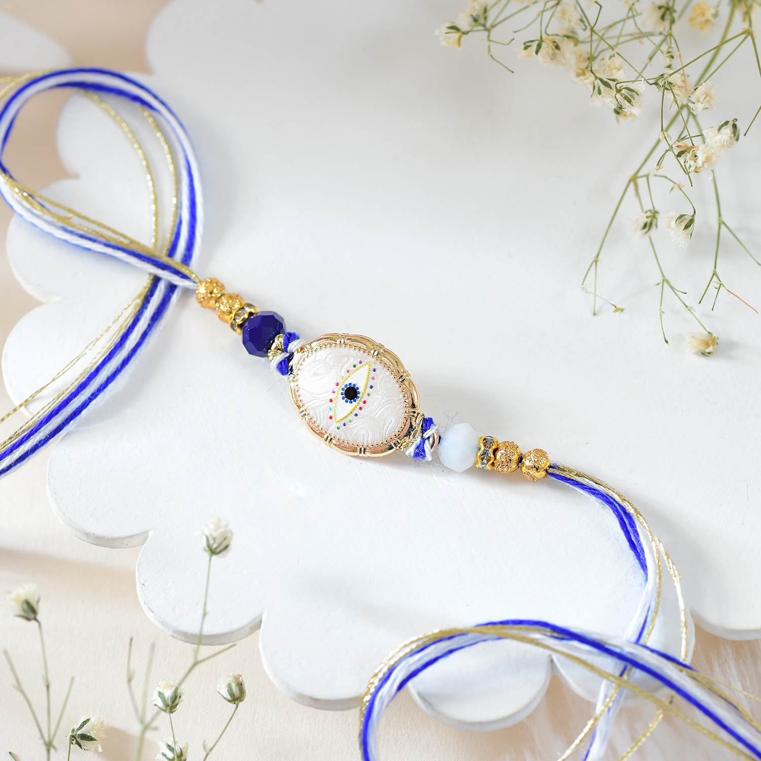 3 Evil Eye Protection Rakhi Set