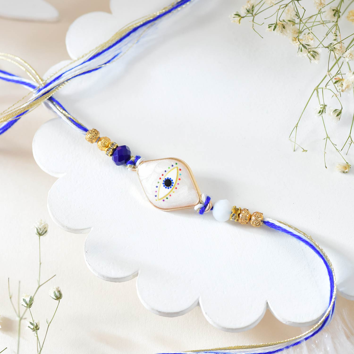 3 Evil Eye Protection Rakhi Set
