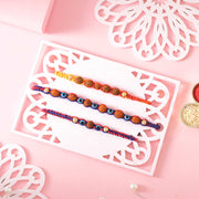 Hand Crafted 3 Rudraksh Rakhi
