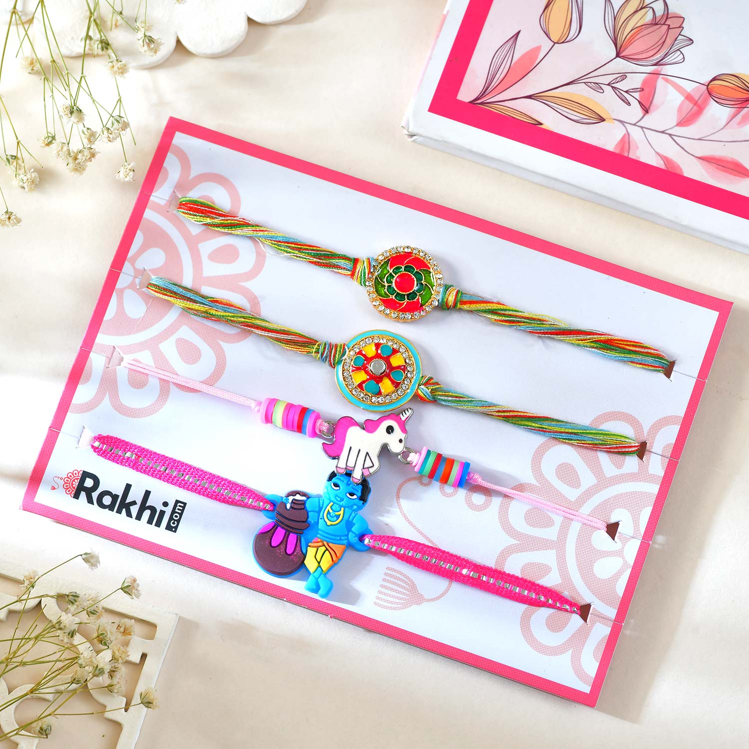 Four Family Rakhi Set