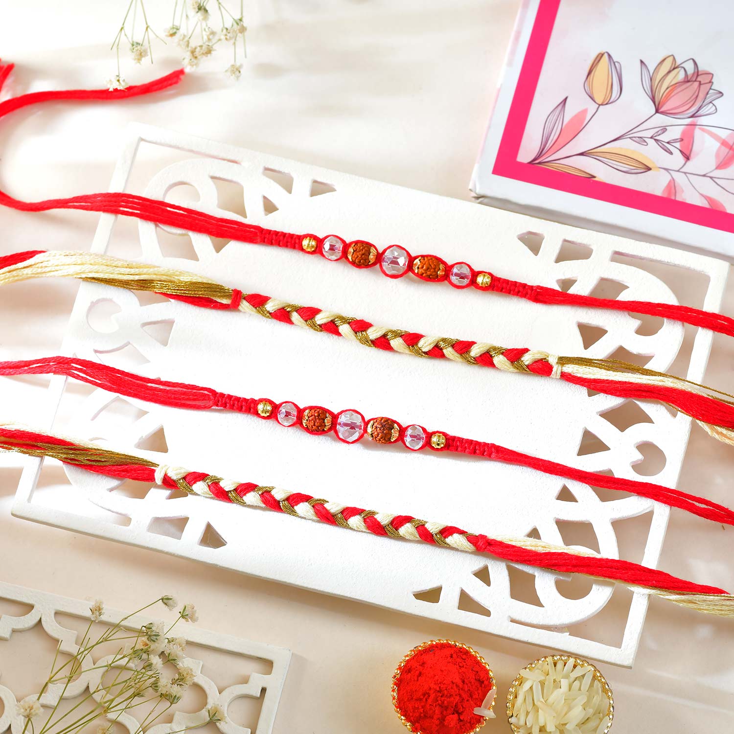 Blessings Rudraksh Rakhi Set