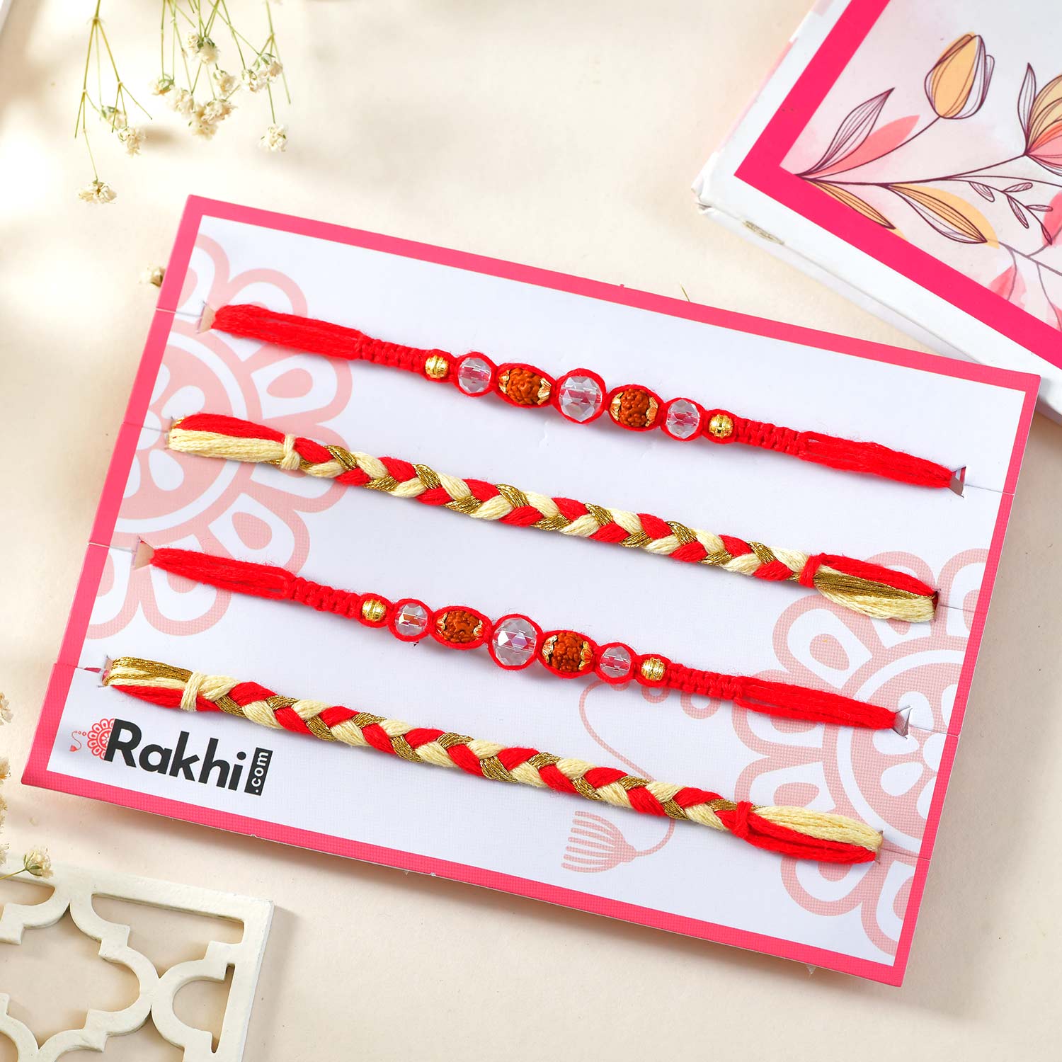 Blessings Rudraksh Rakhi Set