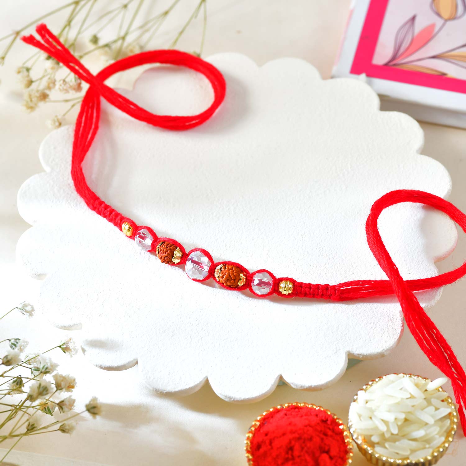 Blessings Rudraksh Rakhi Set
