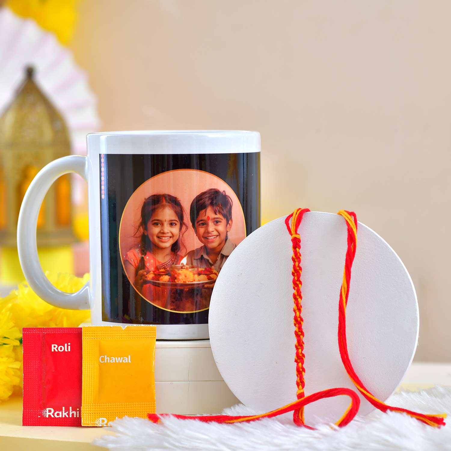 Bhaidooj Personalized Mug With Moli-Kalava Dhaga