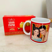 Personalized Diwali Mug With Soanpapdi