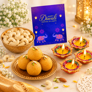 Diwali Celebration With Cashew And Besan Laddu