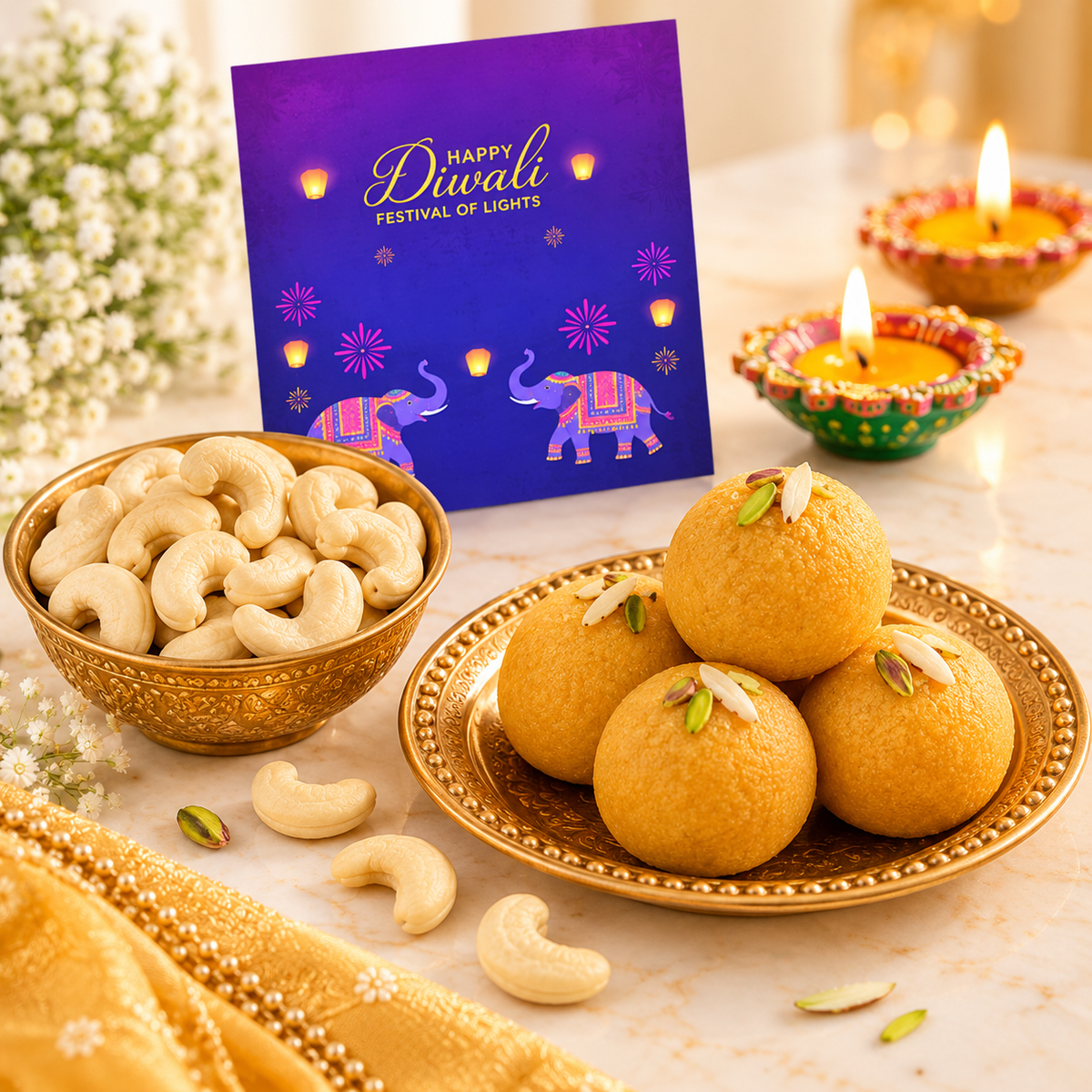 Laddu and Cashew Festive Hamper