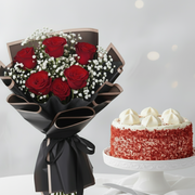 Red Roses with Red Velvet