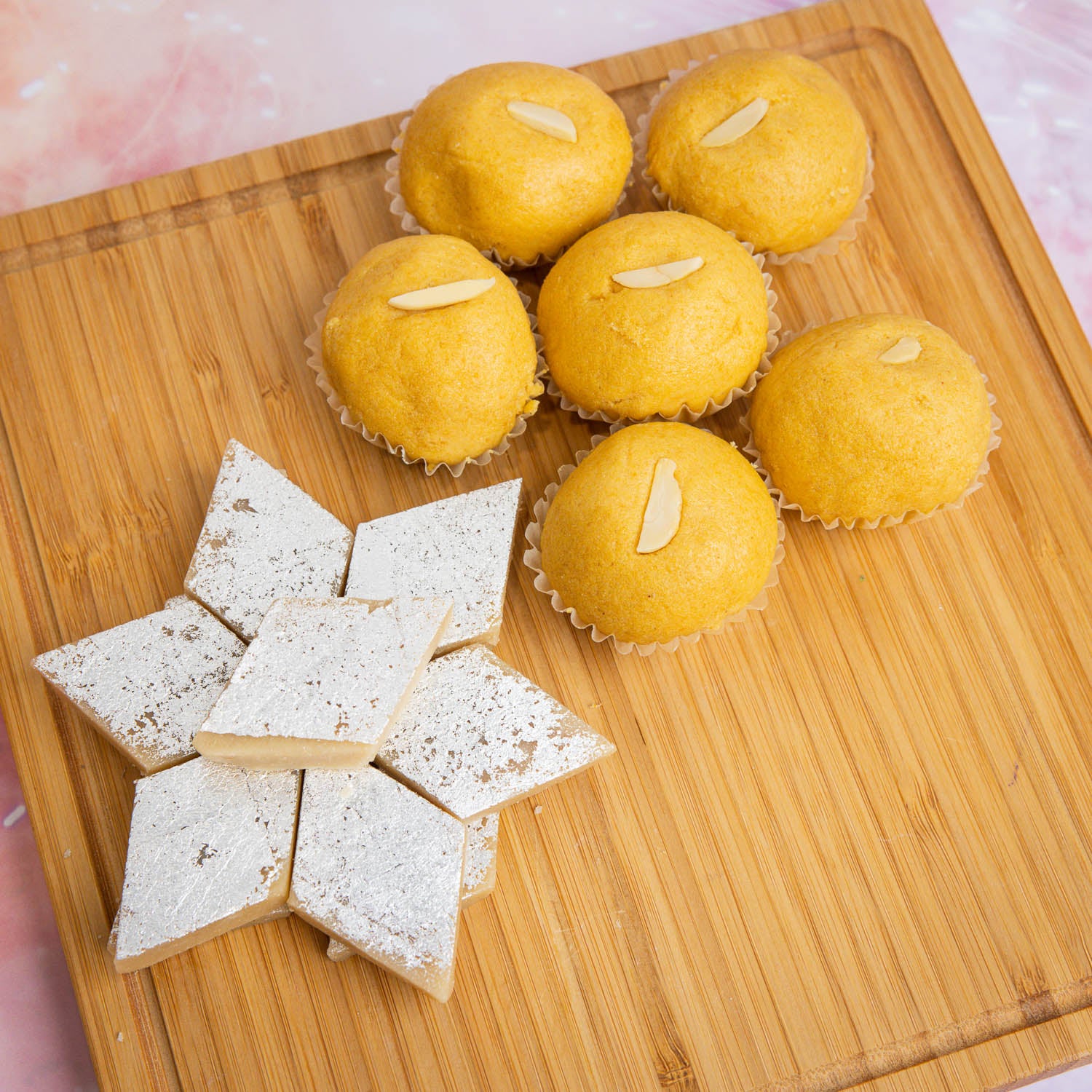 Diwali Celebration With Kaju Katli And Besan Laddu
