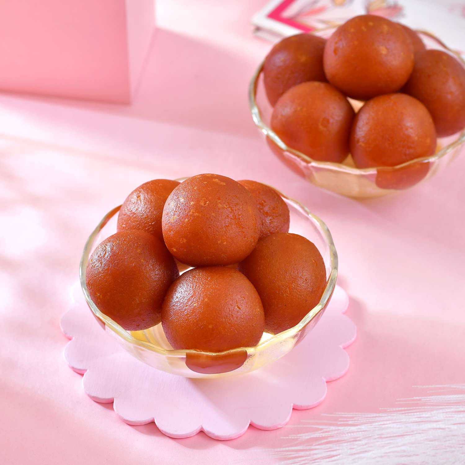 Designer Om Rakhi With Gulab Jamun