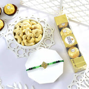 Heritage Royal Green Rakhi Choco Nut Hamper