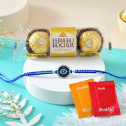 Evil-Eye Protection Rakhi With Ferrero Chocolates