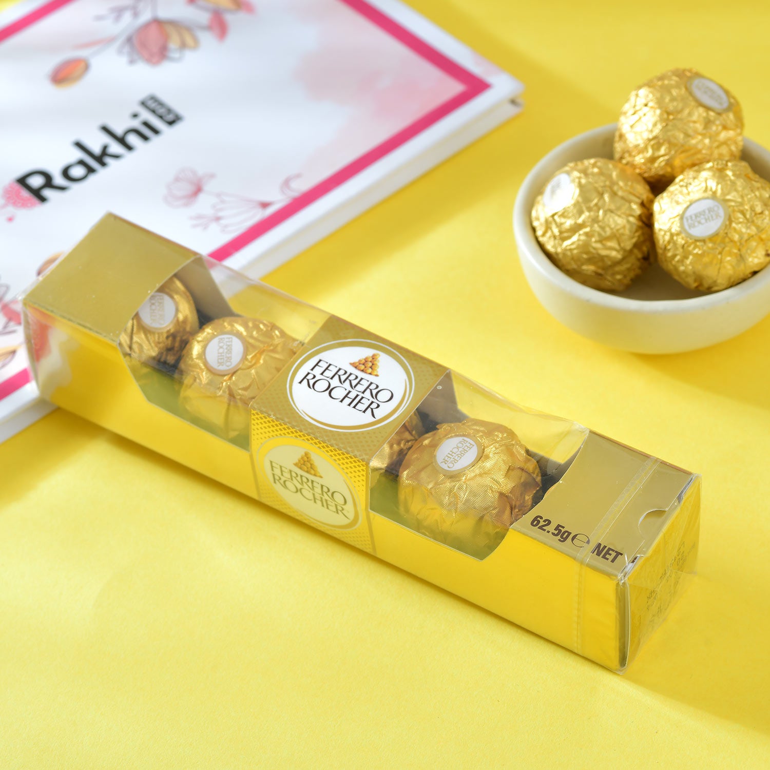 Royal Raja Rani Rakhi With Lindt Lindor Bar With Ferrero Rocher