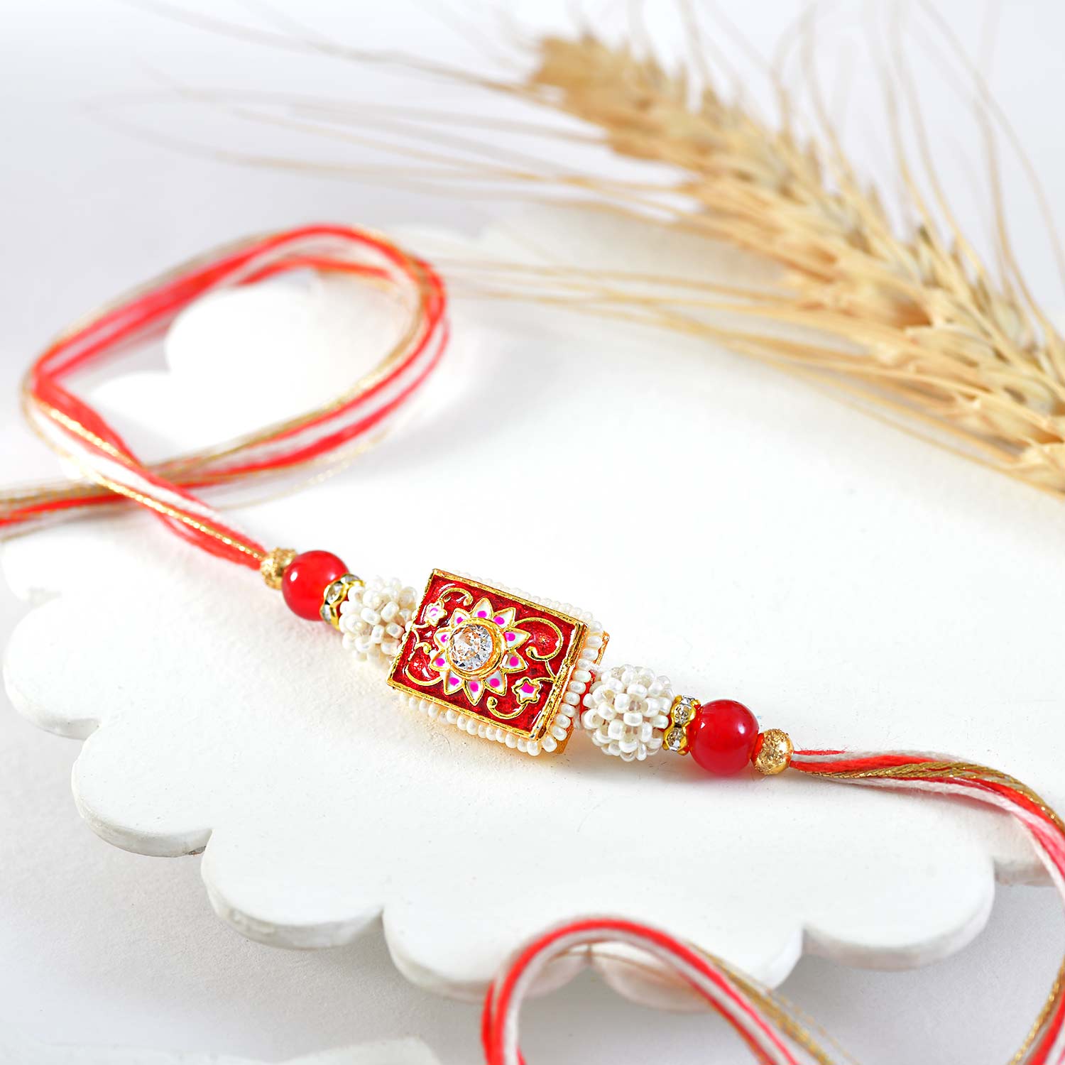 Rajwadi Bhaiya Bhabhi Rakhi Set