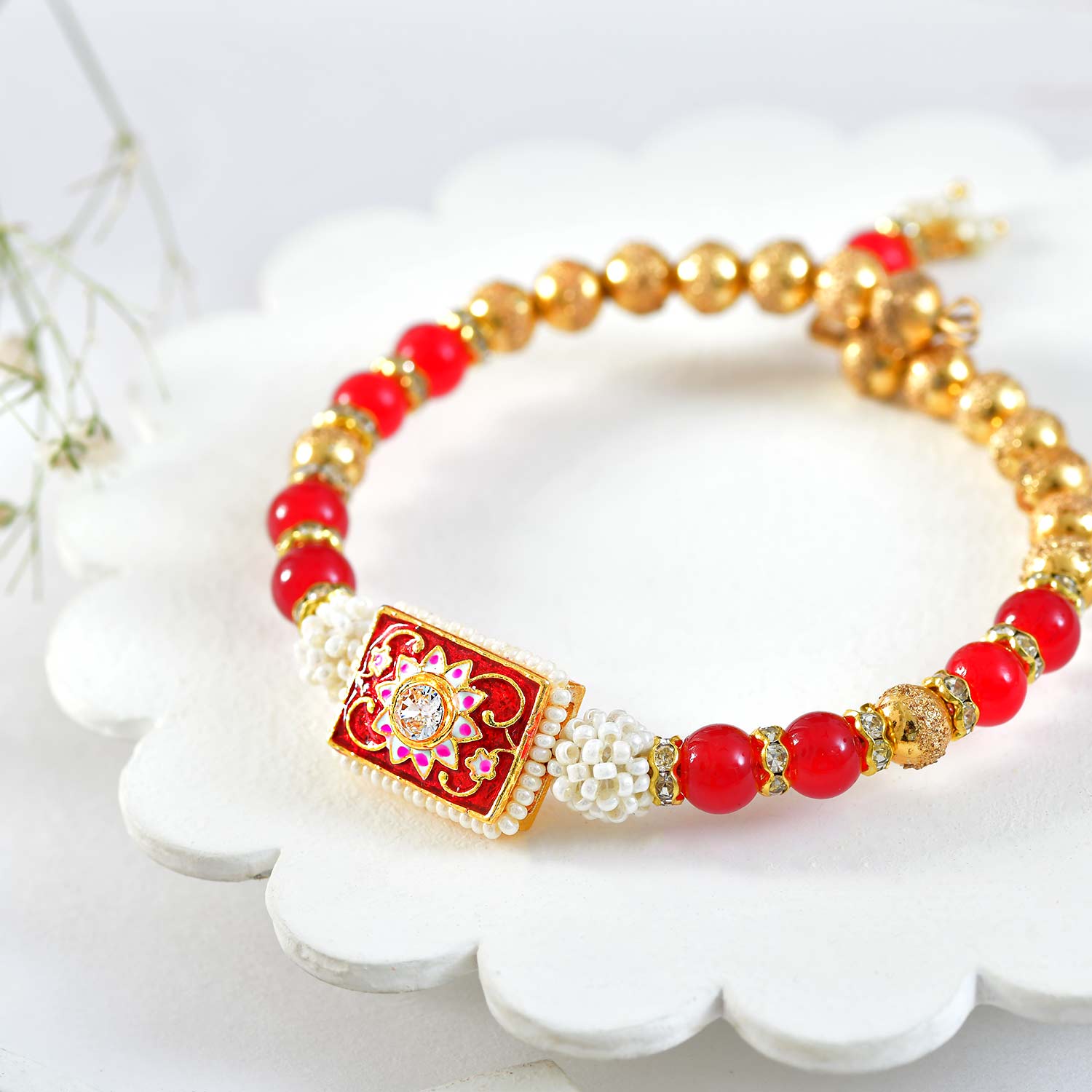 Rajwadi Bhaiya Bhabhi Rakhi Set
