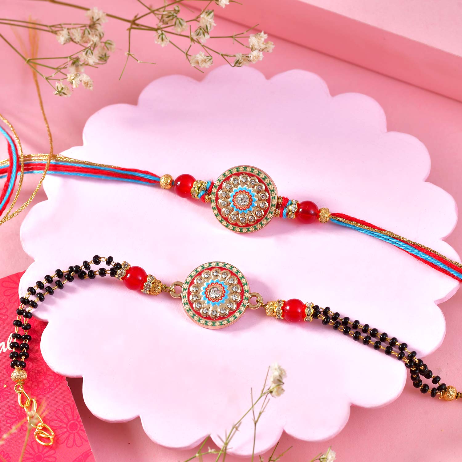 Stylish & Traditional Two Rakhi Hamper